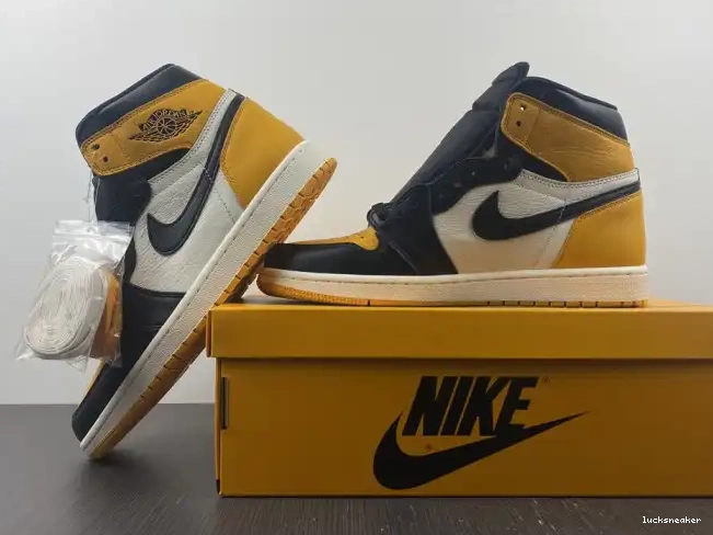 Rep LUCY Jordan 555088-711 Air 1 High Toe OG Yellow 0614